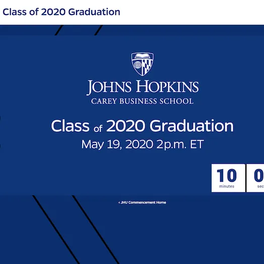 jhu carey online graduation