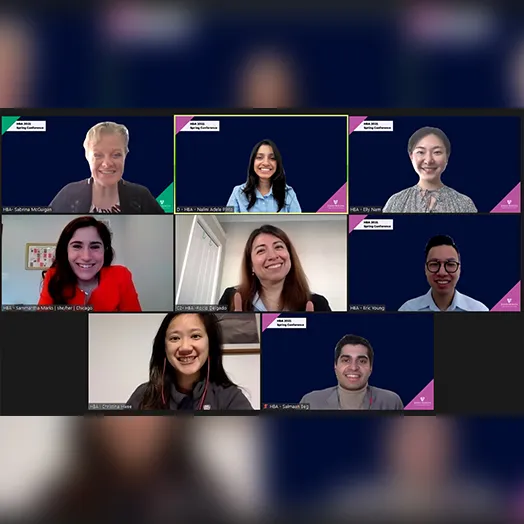 HBA 8 Team member zoom screens