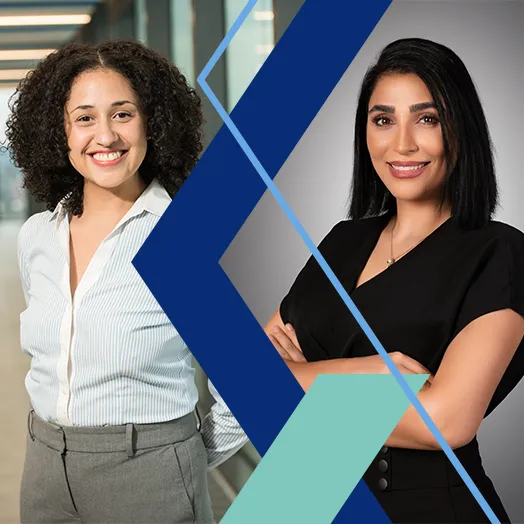 two johns hopkins carey business school student portraits